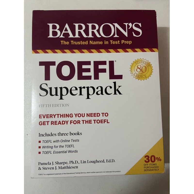 หนังสือ Barron’s Superpack TOEFL iBT