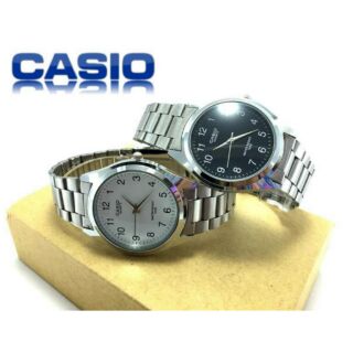 คาสิโอ้ Casio นาฬิกา ข้อมือ สายเลส หน้ากลม พร้อมกล่อง