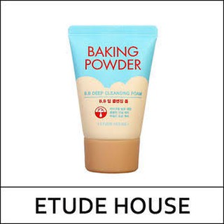 [สินค้าของแท้/พร้อมส่ง 100%] โฟมล้างหน้าลดสิวเสียน หน้าสะอาดหมดจด etude house baking powder bb deep cleansing foam 30ml