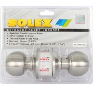 ลูกบิดห้องน้ำ SOLEX 5500 หัวกลม STAINLESS STEEL