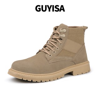 Guyisa รองเท้าบูทเซฟตี้ รองเท้าเชื่อม ข้อสูง ป้องกันการลวก และทนต่อการสึกหรอ