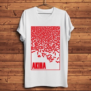 เสื้อยืดผู้ชาย Gildan เสื้อยืดผ้าฝ้าย 100% พิมพ์ลายอนิเมะ Akira Kaneda สีขาว สําหรับผู้ชาย S-5XL