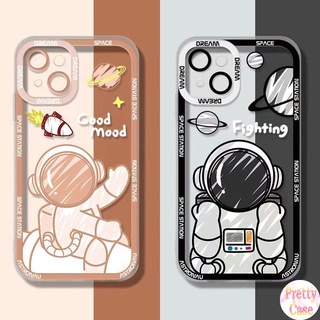 เคสโทรศัพท์มือถือ แบบนิ่ม ลายนักบินอวกาศ ป้องกันเลนส์ สําหรับ VIVO V23E V23 V21E V21 4G 5G V9 Youth V20 V15 S1 Z1 X50 X60 Pro Y53S Y51 Y51A Y31 2021 Y52 Y72 5G Y33S Y21S Y21