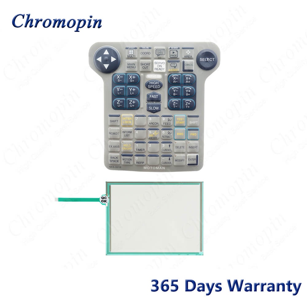 ใหม่ NKS-001E หน้าจอสัมผัสและเมมเบรนฉลากด้านหน้า Overlay ฟอยล์สําหรับ MOTOMAN NX100 หุ่นยนต์สอนจี้