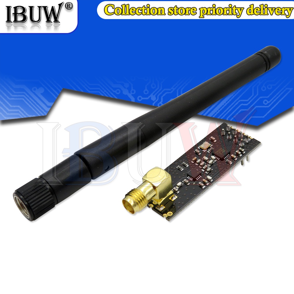 1 ชิ้น 1100-เมตรทางไกล NRF24L01+PA+LNA โมดูลไร้สายพร้อมเสาอากาศ