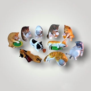 🐕🐈 🐈 Gachapon Takara Tomy Arts "After 5 Animals-Lets Drink Together" -Figure กาชาปอง