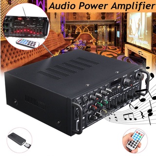 เครื่องขยายเสียงสเตอริโอ HiFi บลูทูธ 2.0 2000W 326BT 220V AV รองรับไมโครโฟน 4 ชิ้น พร้อมรีโมต