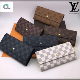 กระเป๋าสตางค์สไตล์หลุยส์ LouisLv long wallet for womenพร้อมกล่องแบรนด์Size 7.5 นิ้วราคา 300฿