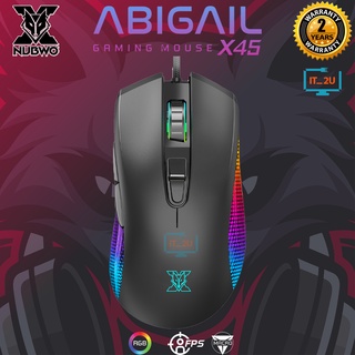 Nubwo X45 ABIGAIL Gaming Mouse Macro 12800DPI มีไฟ RGB Lighting