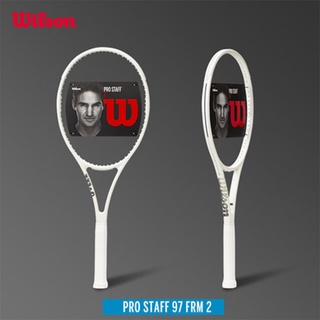 Wilson Pro Staff Rf97 ไม้เทนนิสคาร์บอนสีขาวสําหรับฝึกซ้อม