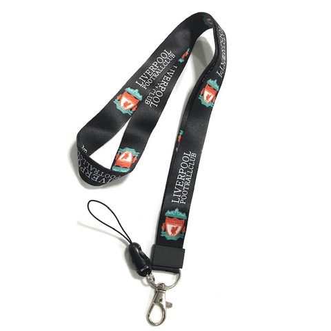 LVP B สายคล้องคอ สายคล้องบัตร ห้อยโทรศัพท์ ลาย LVP ลิเวอร์พูล น่ารัก มีก้ามปู มีห่วงเล็ก ถอดได้ ขนาด