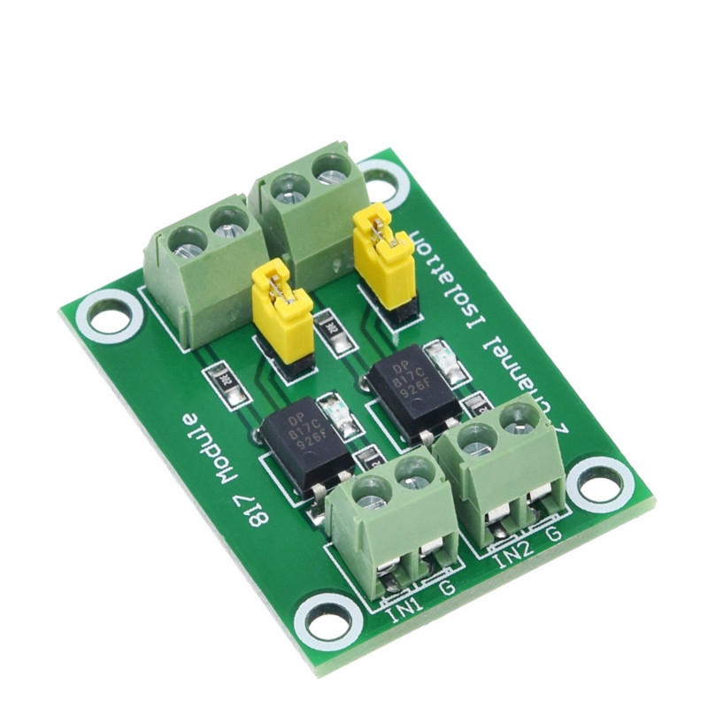 pc 817 3 . 6-30 v 2 channel แผ่นบอร์ดโมดูลแปลงแรงดันไฟฟ้า PC817 3.6-30V 2 Channel Optocoupler Isolation Board - รูปที่ 2