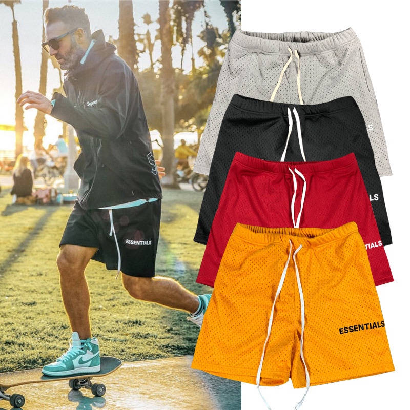 DoubleLayer Mesh Shorts Men QuickDrying Sports Casual FivePoint