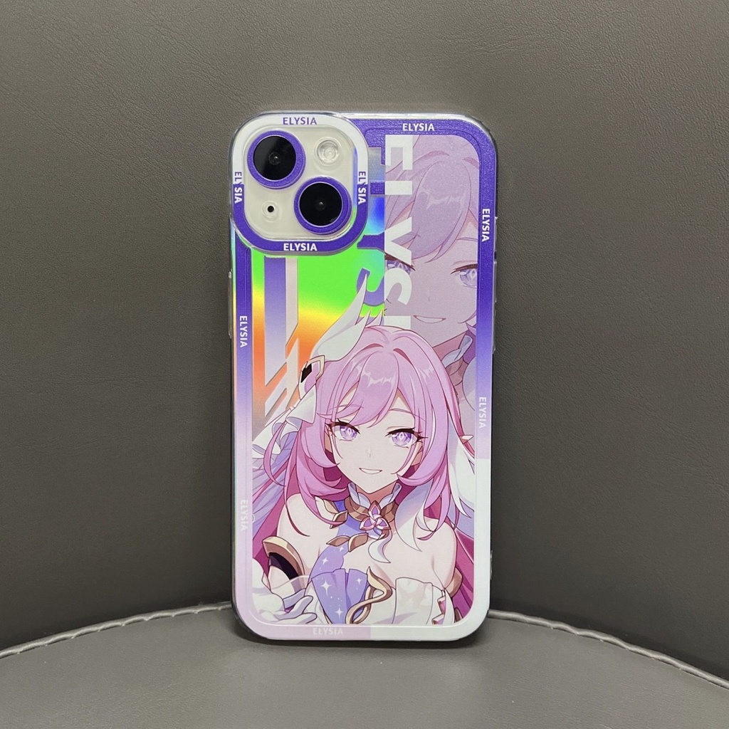 Elysia phone case Honkai Impact 3 new transparent anime all inclusive fall resistant cute pink girl 