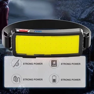 ไฟฉายคาดหัว LED สไตล์ใหม่ไฟหน้าปรับความสว่างแบบพกพา Mini COB ไฟคาดศีรษะ LED ไฟฉาย USB Charging ไฟฉายคาดหัวแรงสูง สำหรับก