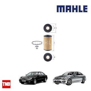 MAHLE กรองน้ำมันเครื่อง BENZ  W202 W204 W210 W211 เครื่อง OM611 OM646 ดีเซล OX 153D3 6111800009