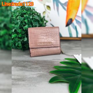 CHARLES &amp; KEITH CROC-EFFECT COMPACT WALLET​ ของแท้​ ราคาถูก