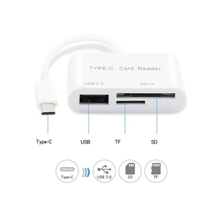 3 in 1 USB C การ์ด SD Reader ADAPTER SD และ Micro SD TF สมาร์ทโฟน Memory Card Reader สำหรับ MacBook Pro Type-C พอร์ต