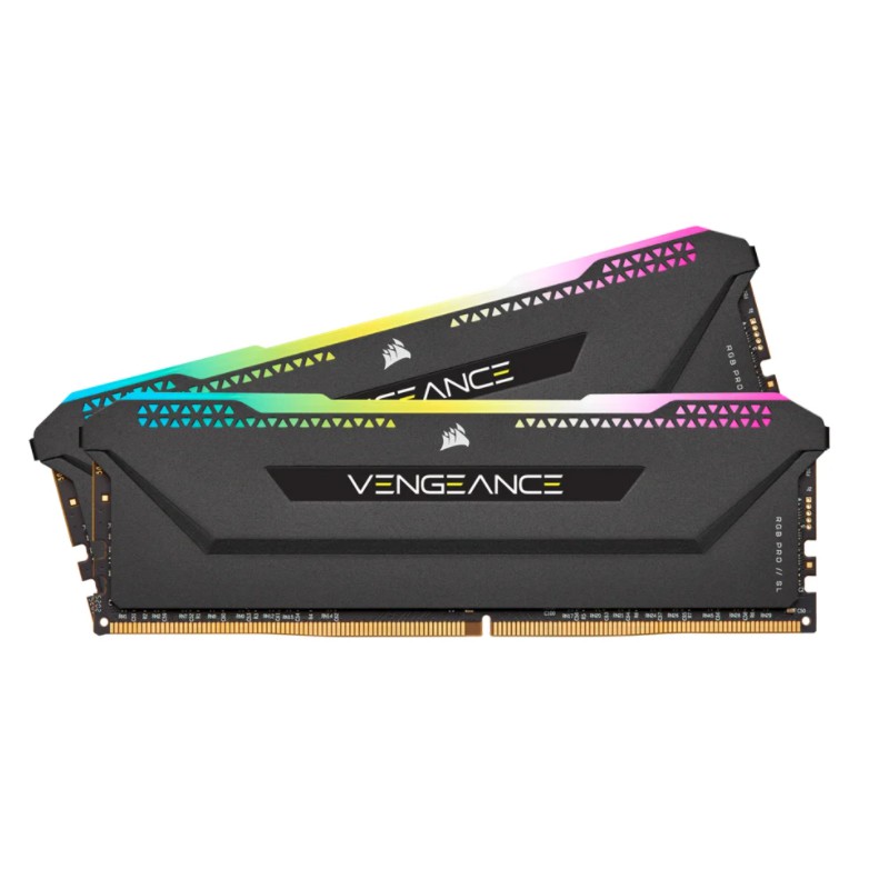 16GB (8GBx2) DDR4 3200MHz RAM (หน่วยความจำ) CORSAIR VENGEANCE RGB PRO SL (BLACK) (CMH16GX4M2E3200C16)