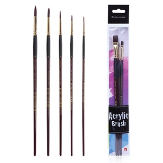 Acrylic Colour Brush พู่กันสีอะคริลิค3ชิ้น เรนาซองซ์