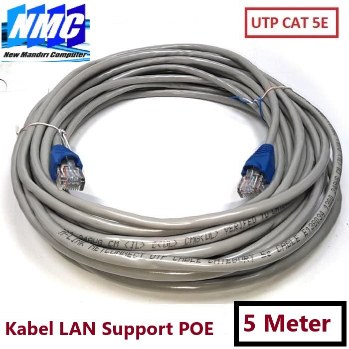 5 เมตร สีเทา UTP Cat5E / UTP CAT 5E RJ45 Plugboot Lan Cable