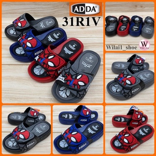 ADDA  31R1V รองเท้าแตะ เด็ก ลายสไปเดอร์แมน  สีดำ/เทา/แดง/น้ำเงิน