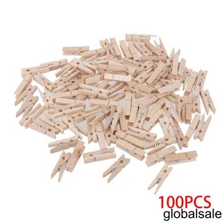 100pcs 3 0*0 4cm Mini Natural Wooden Clothe Clip Photo Paper Peg Clothespin Wood Craft Clips