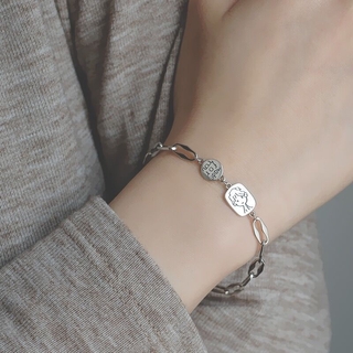 Korean Version of The Ins Metal Bracelet Face Little Prince Retro Style Women