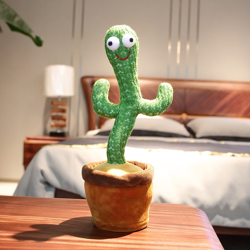 ▨กระบองเพชรเต้นได้ 120 เพลงอัดเสียงได้ร้องเพลงได้ตุ๊กตาเต้นต้นกระบองเพชร dancing cactus toy