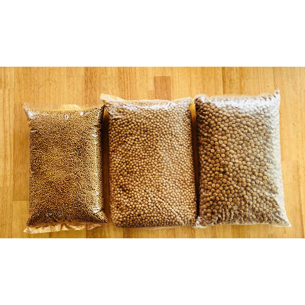 อาหารปลาดุก อาหารปลากินเนื้อ เม็ดเล็ก/เม็ดกลาง/เม็ดใหญ่ แบ่งขาย 1kg.