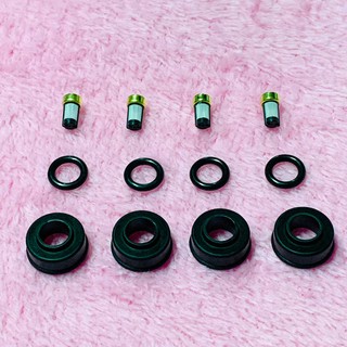 ชุดซ่อมหัวฉีดโตโยต้า มาสต้า มิตซู (ยางรองดำ / กรอง Micro Filter) - 1ชุด / 12 ชิ้น - สำหรับรถยนต์ โตโยต้า มาสด้า มิตซู