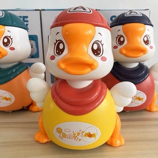 cute duck ของเล่นเป็ด มีไฟมีเสียง หมุนได้ 360 องศา【FW-2063A】