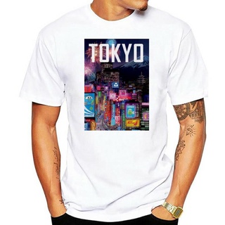 เสื้อยืดผ้าฝ้าย เสื้อยืด ผ้าฝ้าย 100% พิมพ์ลาย Tokyo Japan City พลัสไซซ์ แฟชั่นสําหรับผู้ชาย