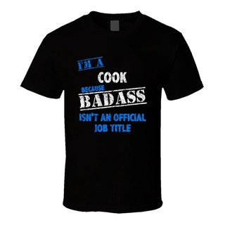 เสื้อยืดครอปเสื้อยืดแขนสั้น โอเวอร์ไซซ์ ลาย IM A Cook Bad Job Title สําหรับผู้ชายS-5XL