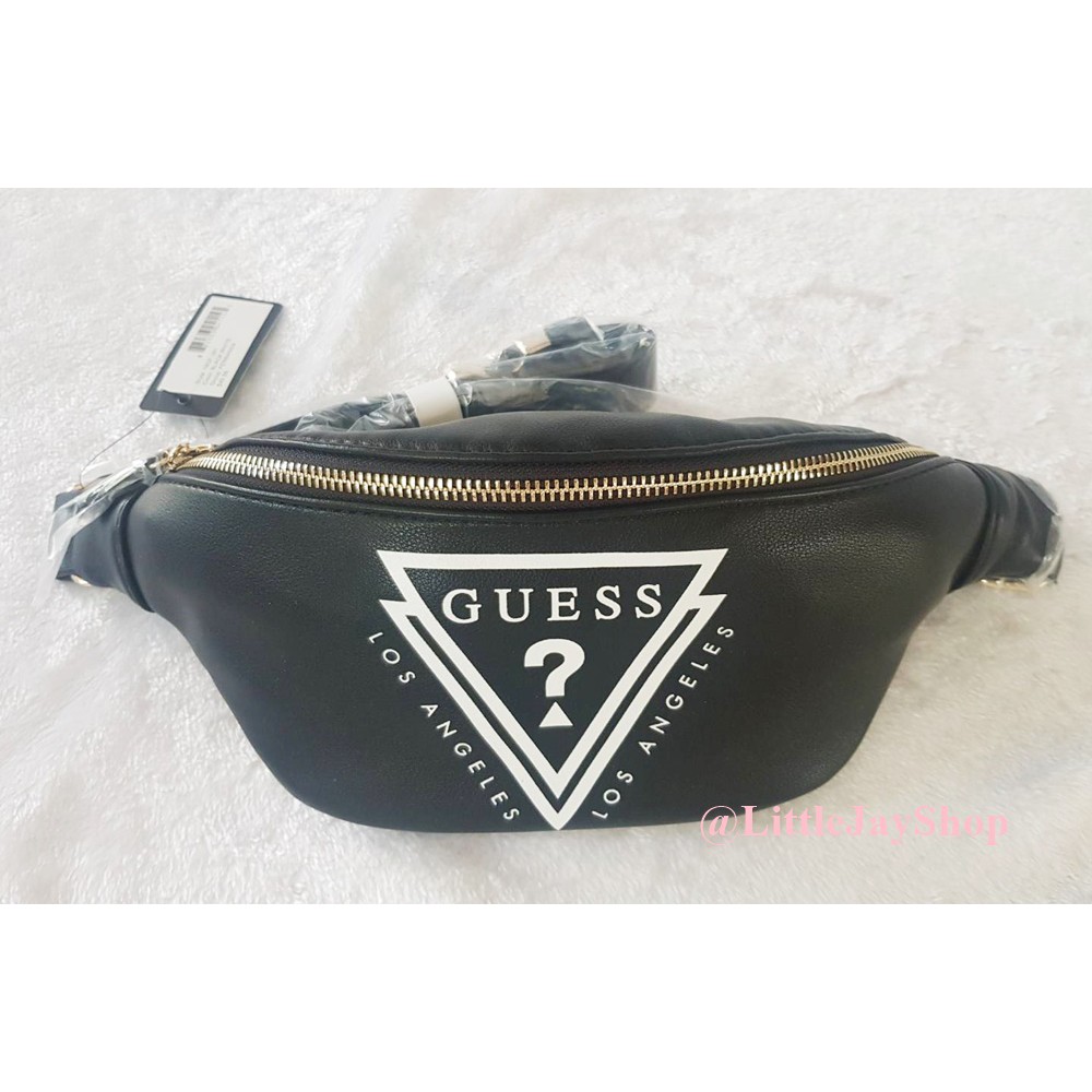 กระเป๋าคาดเอว/คาดอก GUESS รุ่น Fernanda Logo Fanny Pack สี black  รุ่นใหม่ของแท้ พร้อมส่ง