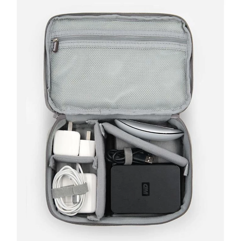 Organizer Bag กระเป๋าจัดเก็บสายชาร์จ แกดเจ็ต และอุปกรณ์ไอที ดีไซน์พรีเมียม ขนาดพกพา กันกระแทก กันน้ำ เหมาะสำหรับเดินทาง thumbnail 3