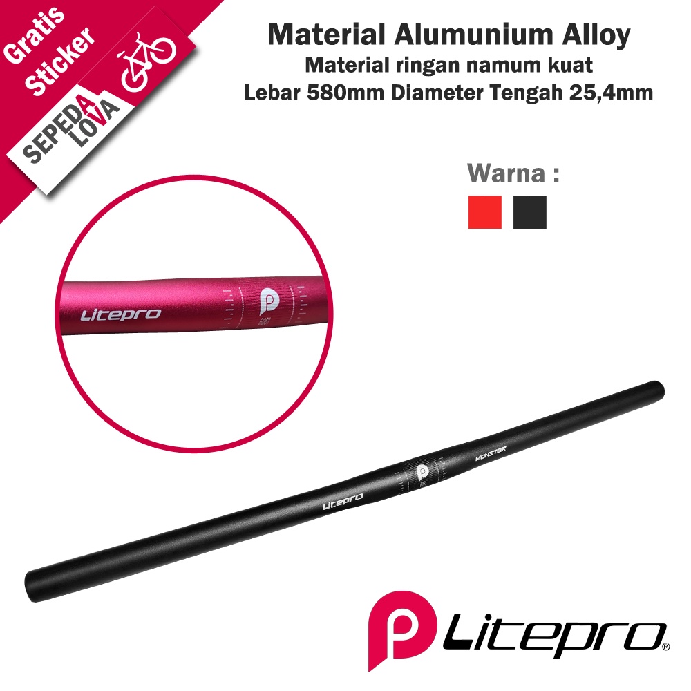 แฮนด์จักรยาน Litepro Monster AL6061