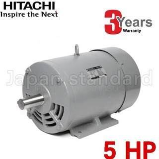 HITACHI มอเตอร์ฮิตาชิ 5 แรงม้า ไฟ 220V รุ่น 5 HP EFOUP-KQ (แบบมีคอนเดนเซอร์สตาร์ท) มอเตอร์ไฟฟ้า มอเตอร์