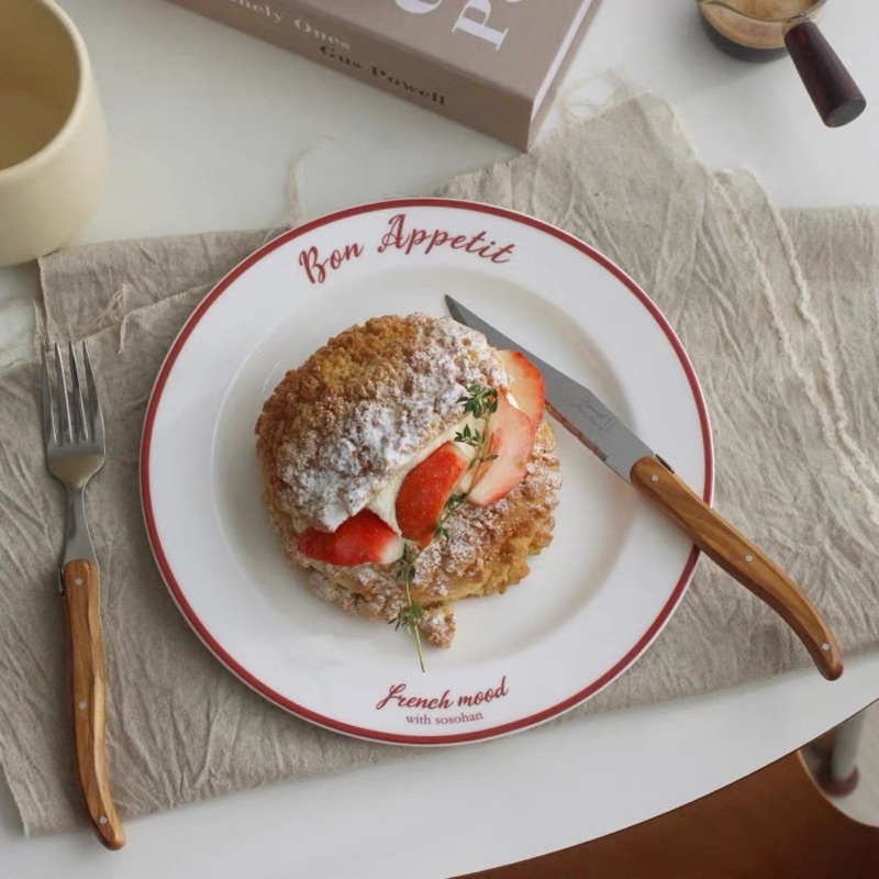 จานเซรามิค BON APPETITE (french mood )& Cafe ou lait