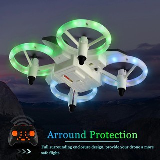 DRONE XXD158 โดรนจิ๋ว บิน บังคับด้วยรีโมท ขนาดเล็ก มีไฟเรือนงแสง มองเห็นได้ในที่มืด บินผาดโผนตีลังกาได้ REMOTE 2.4G 4CH