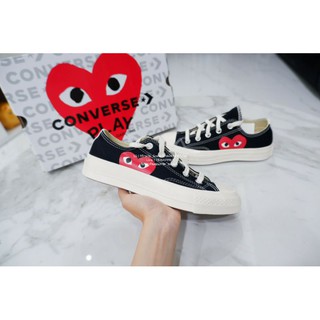 🤓Converse x Comme Des Garcons PLAY Chuck 70 Black Low 🔥Limited Edition 🔥