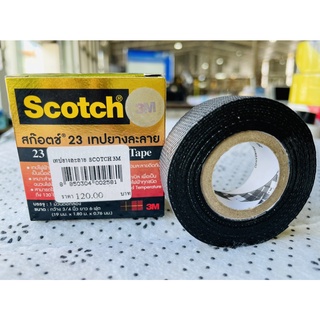 *3M Scotch 23 สก๊อตช์ เทปยางละลาย (19 มม.x1.80ม.x0.76 มม.) รหัส 022581