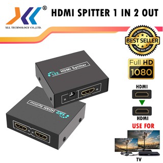 กล่อง XLL กล่อง HDMI SPLITTER 1 IN 2 OUT FULL HD 1080p อุปกรณ์1เครื่องหลายจอ