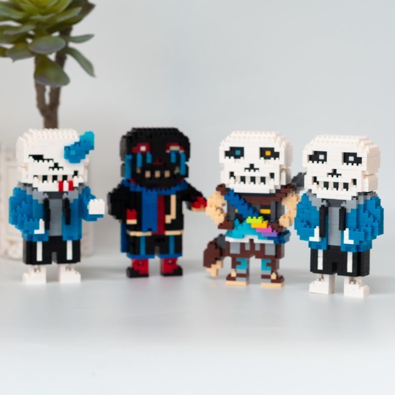 SC Game Undertale Sans Cross Error Nightmare Reaper Ink Dream Skeleton  Monster Doll Mini Magic Blocks Bricks Building Toy No Box - AliExpress