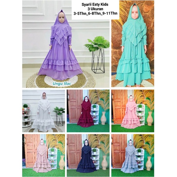 ️HIJAB CHILDRENS GAMIS CLOTHING/MATT MOSCREPE FULL/3SIZE 3-5 YEARS_6-8 YEARS_9-11 YEARS/ESSY KIDS SY