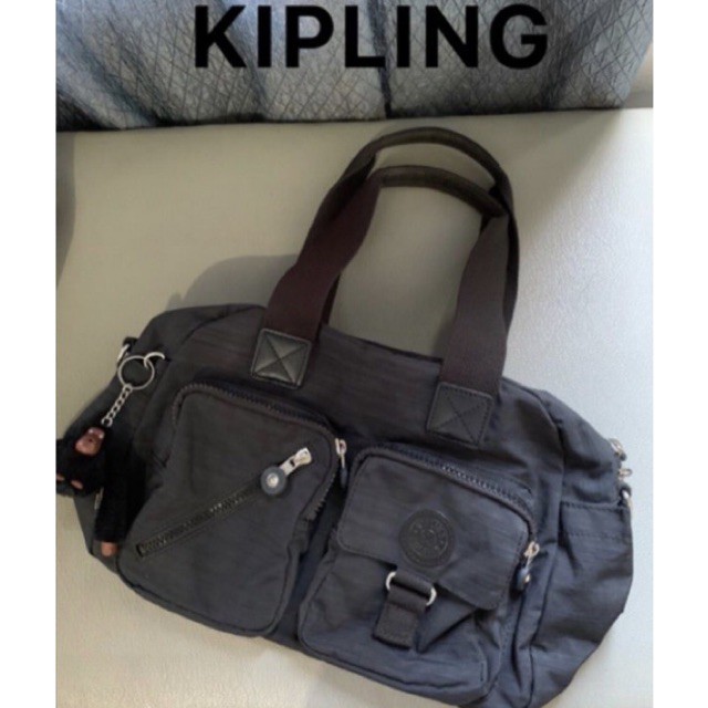 กระเป๋าสะพาย Kipling แท้ สีดำ ใบใหญ่ จุมาก มีช่องเยอะมาก
