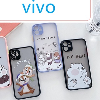 เคสขอบสี เคส Vivo S1Pro Y11 Y12 Y17 Y15 Y19 Y91 Y91i U1 Y95 V19 Y85 V9 V17 Pro เคสวีโว่ เคสกันกระแทก #933