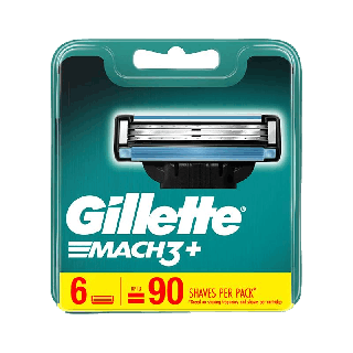 [ขายดี] Gillette ยิลเลตต์ มัคทรี Mach3 - ใบมีดโกนหนวด สำรอง แพ็ค 6 ชิ้น P&G