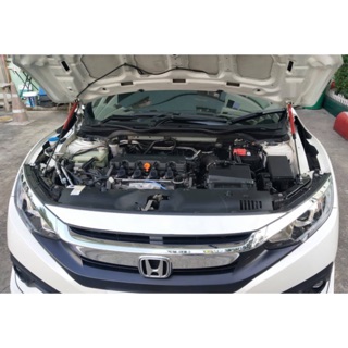 โช้คฝากระโปรง หน้า Honda Civic FC FK (ฮอนด้า ซีวิค) 2017-ปัจจุบัน ตรงรุ่นไม่ต้องเจาะติดตั้งเองได้ รับประกัน 1 ปีเต็ม EVO