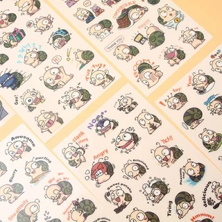 Sticker Decorate DIY สติ๊กเกอร์ตกแต่งสมุดบันทึก ไดอารี่ PVC ใส และกันน้ำ SET 6 / 8 / 10 แผ่น